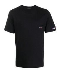 Мужская черная футболка с круглым вырезом от Mr & Mrs Italy