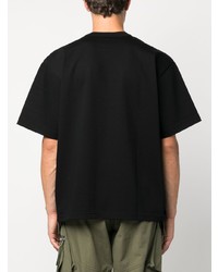 Мужская черная футболка с круглым вырезом от Sacai