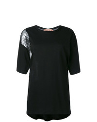 Женская черная футболка с круглым вырезом от N°21