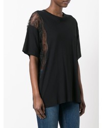 Женская черная футболка с круглым вырезом от N°21