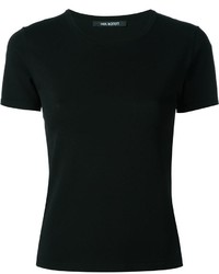 Женская черная футболка с круглым вырезом от Neil Barrett