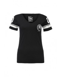 Женская черная футболка с круглым вырезом от Nike