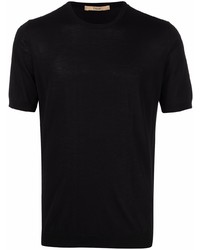 Мужская черная футболка с круглым вырезом от Nuur