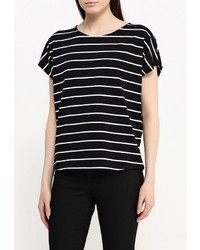 Женская черная футболка с круглым вырезом от Only