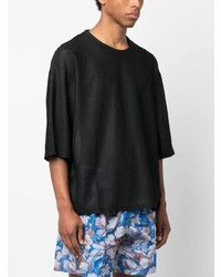 Мужская черная футболка с круглым вырезом от 4SDESIGNS