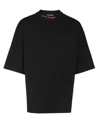 Мужская черная футболка с круглым вырезом от Palm Angels