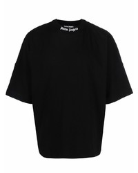 Мужская черная футболка с круглым вырезом от Palm Angels