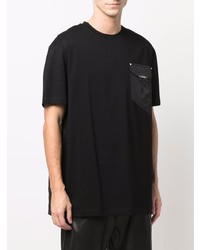Мужская черная футболка с круглым вырезом от Les Hommes