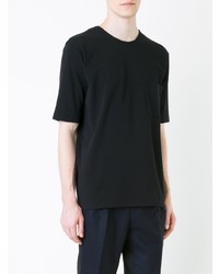 Мужская черная футболка с круглым вырезом от Lemaire