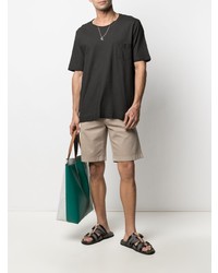 Мужская черная футболка с круглым вырезом от Massimo Alba