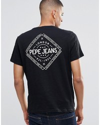 Мужская черная футболка с круглым вырезом от Pepe Jeans