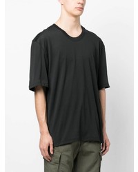 Мужская черная футболка с круглым вырезом от Laneus