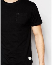 Мужская черная футболка с круглым вырезом от Bellfield