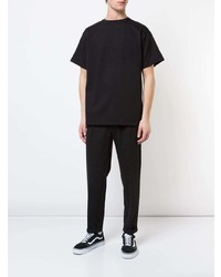 Мужская черная футболка с круглым вырезом от 424