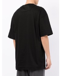 Мужская черная футболка с круглым вырезом от Juun.J