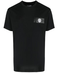 Мужская черная футболка с круглым вырезом от Plein Sport