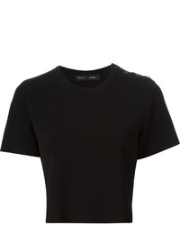 Женская черная футболка с круглым вырезом от Proenza Schouler
