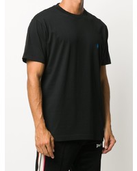 Мужская черная футболка с круглым вырезом от Marcelo Burlon County of Milan