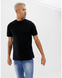 Мужская черная футболка с круглым вырезом от Pull&Bear