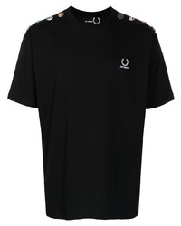 Мужская черная футболка с круглым вырезом от Raf Simons X Fred Perry