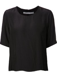 Женская черная футболка с круглым вырезом от Raquel Allegra