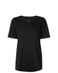 Женская черная футболка с круглым вырезом от Raquel Allegra