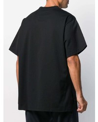 Мужская черная футболка с круглым вырезом от Fumito Ganryu