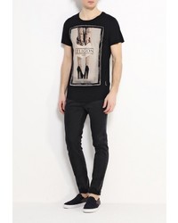 Мужская черная футболка с круглым вырезом от Religion