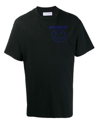 Мужская черная футболка с круглым вырезом от Riccardo Comi