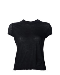 Женская черная футболка с круглым вырезом от Rick Owens DRKSHDW