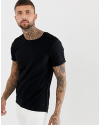 Мужская черная футболка с круглым вырезом от Ringspun