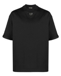 Мужская черная футболка с круглым вырезом от Roberto Cavalli