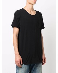 Мужская черная футболка с круглым вырезом от R13