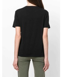 Женская черная футболка с круглым вырезом от Aspesi