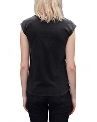 Женская черная футболка с круглым вырезом от s.Oliver Denim