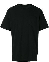 Мужская черная футболка с круглым вырезом от Sacai