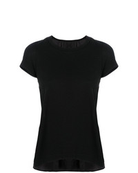 Женская черная футболка с круглым вырезом от Sacai