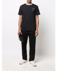 Мужская черная футболка с круглым вырезом от Raf Simons X Fred Perry