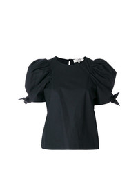 Женская черная футболка с круглым вырезом от Sea