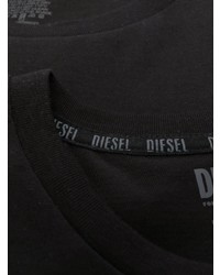 Мужская черная футболка с круглым вырезом от Diesel