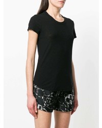 Женская черная футболка с круглым вырезом от James Perse