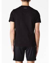 Мужская черная футболка с круглым вырезом от Courrèges