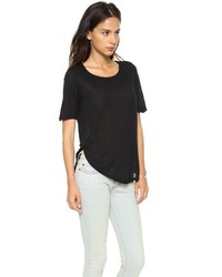 Женская черная футболка с круглым вырезом от Splendid