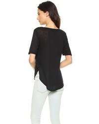 Женская черная футболка с круглым вырезом от Splendid