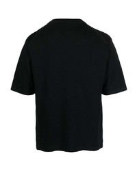Мужская черная футболка с круглым вырезом от John Smedley