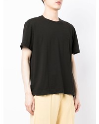 Мужская черная футболка с круглым вырезом от Lacoste