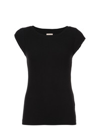 Женская черная футболка с круглым вырезом от Simon Miller