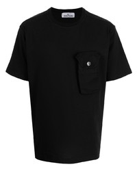 Мужская черная футболка с круглым вырезом от Stone Island