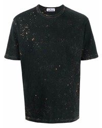Мужская черная футболка с круглым вырезом от Stone Island