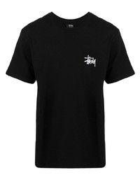 Мужская черная футболка с круглым вырезом от Stussy